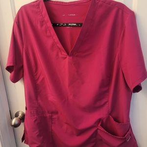 Pink sh scrub top